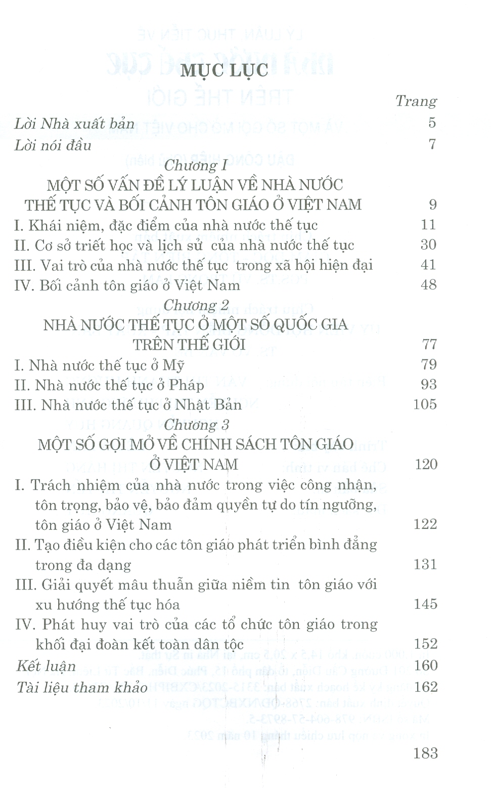 Lý Luận, Thực Tiễn Về Nhà Nước Thế Tục Trên Thế Giới Và Một Số Gợi Mở Cho Việt Nam