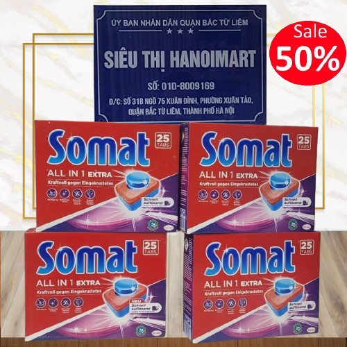 Viên rửa bát Somat 100 viên NK Đức chuyên dùng cho máy rửa bát