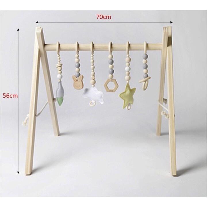 Kệ chữ A bằng gỗ thông tự nhiên an toàn cho bé - Đồ chơi vận động cho trẻ sơ sinh (giá xưởng)