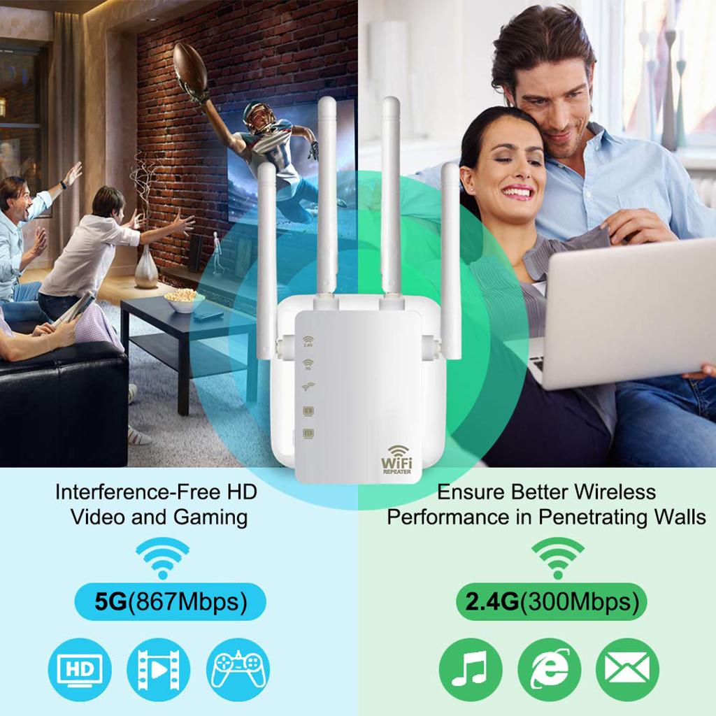 Wifi Extender Repeater Wireless Router Range Network Signal Booster, EU Plug
