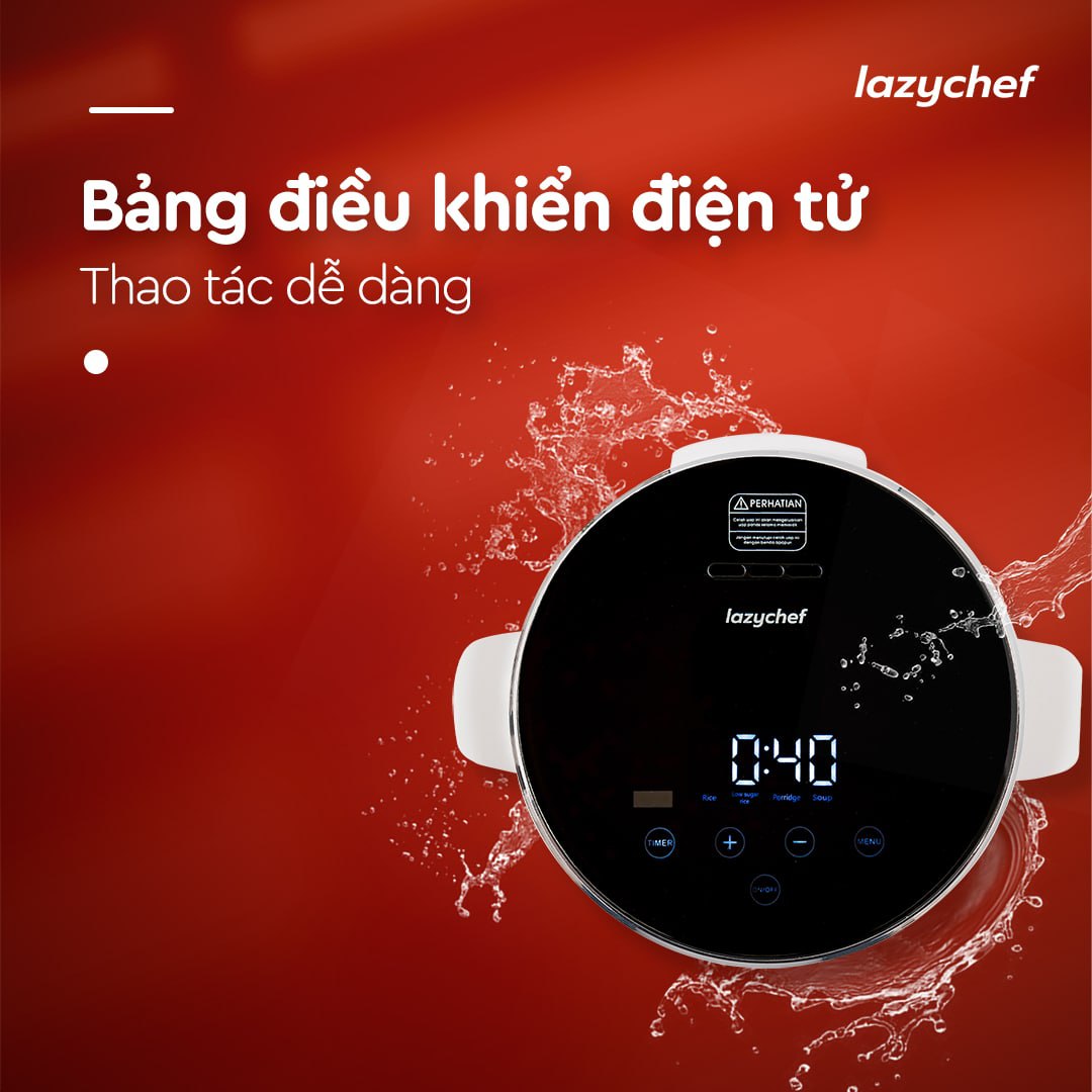 NỒI CƠM LOWCARB LAZYCHEF 4 IN 1 - NỒI NẤU ĐA NĂNG GIẢM ĐƯỜNG, GIẢM CARB LAZYCHEF - HÀNG CHÍNH HÃNG