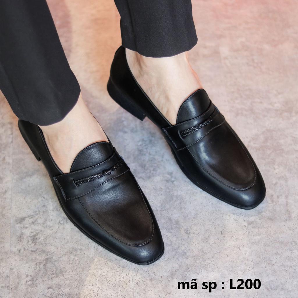 Giày lười nam,giày da nam đế khâu chắc chắn mã l200