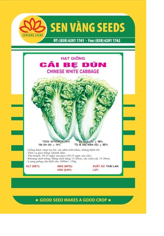 Hạt Giống Cải Bẹ Dún Sen Vàng Gói 10gram