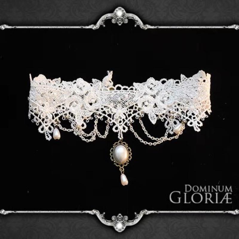 Choker ren cổ điển ren trắng - Arora boutique