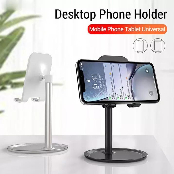 Giá đở điện thoại K1 , K2 đế tròn khung nhôm chắc chắn đế tròn desktop