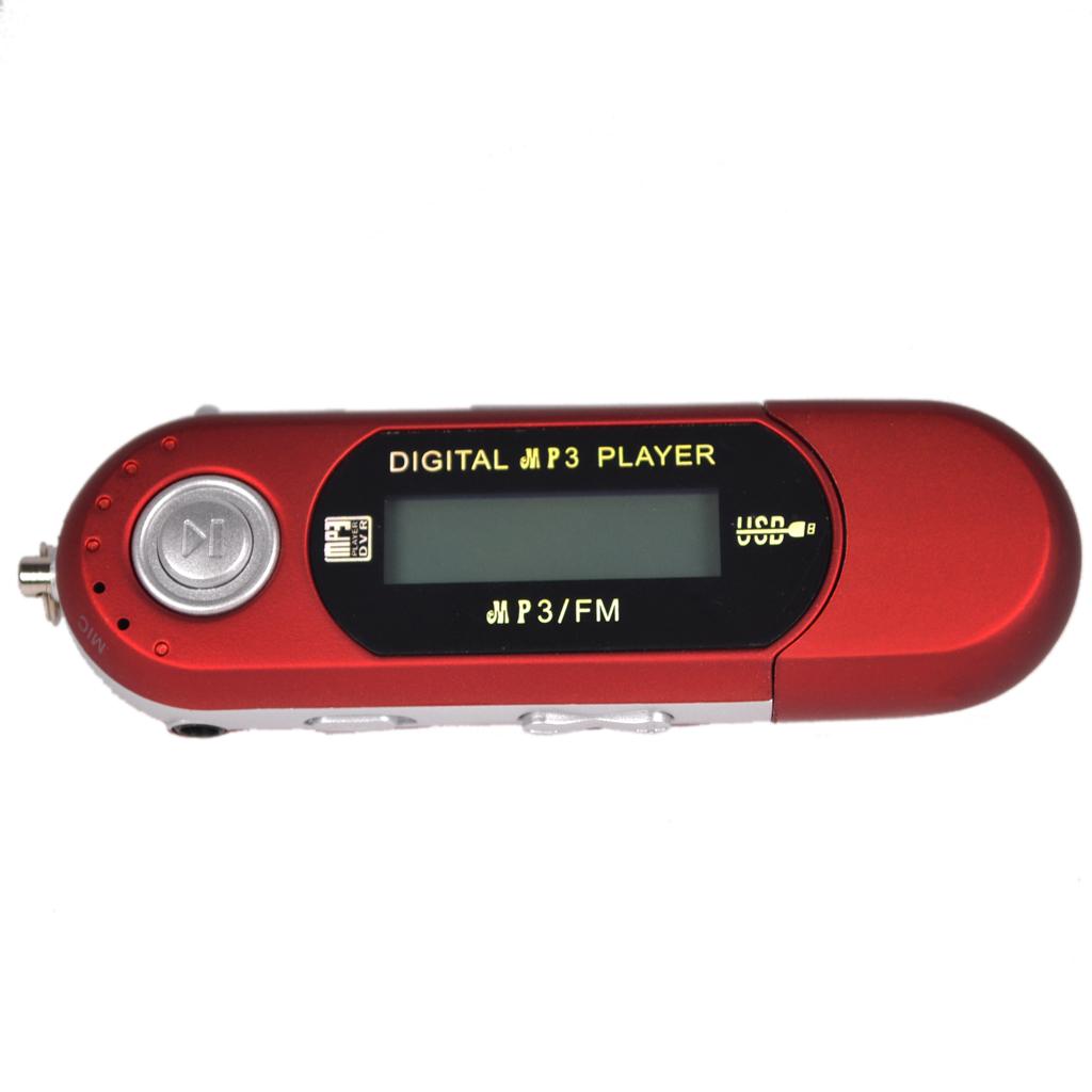 8GB USB 2.0 Flash Drive LCD MP3 Music Player With FM Radio 8G Red