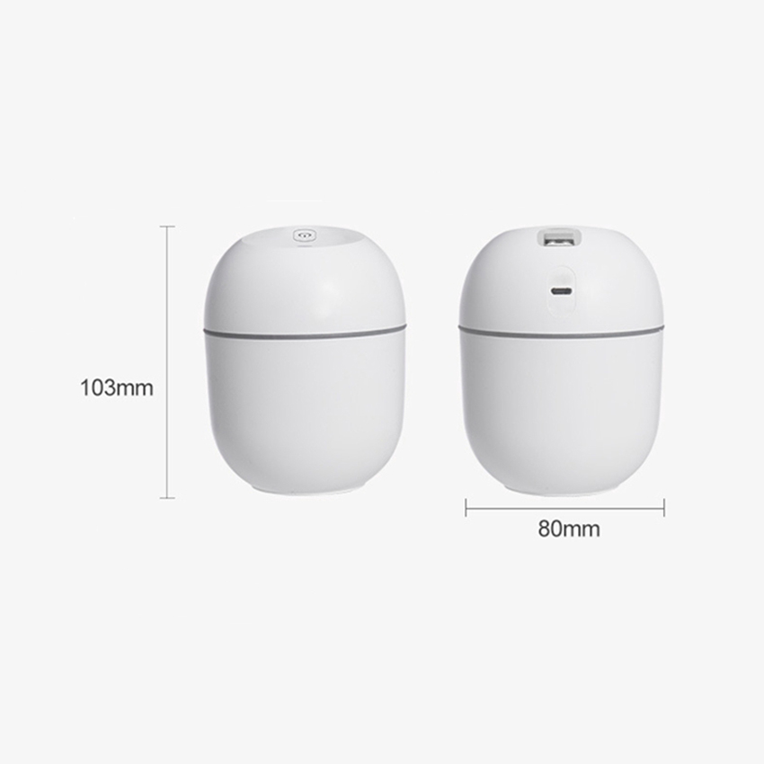 Máy Phun Sương Mini Có Đèn Led Đổi Màu- YOGA QG, Cổng USB, Dung Tích 250ml, Giúp Tạo Độ Ẩm, Làm Sạch Không Khí; Thiết Kế Nhỏ Nhắn, Đẹp Mắt, Tiện Dụng - Hàng chính hãng