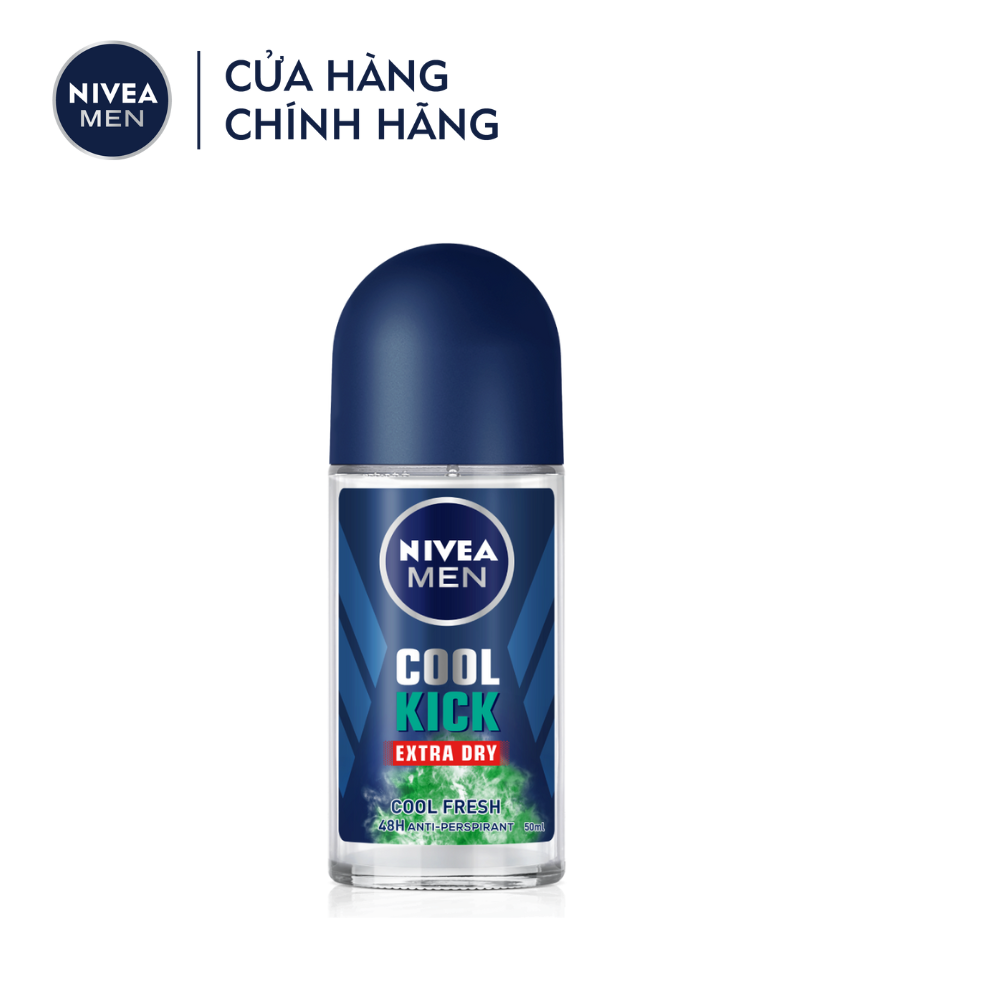 Bộ 2 Lăn Ngăn Mùi NIVEA MEN Cool Kick Mát Lạnh Thơm Sảng Khoái (50 ml)