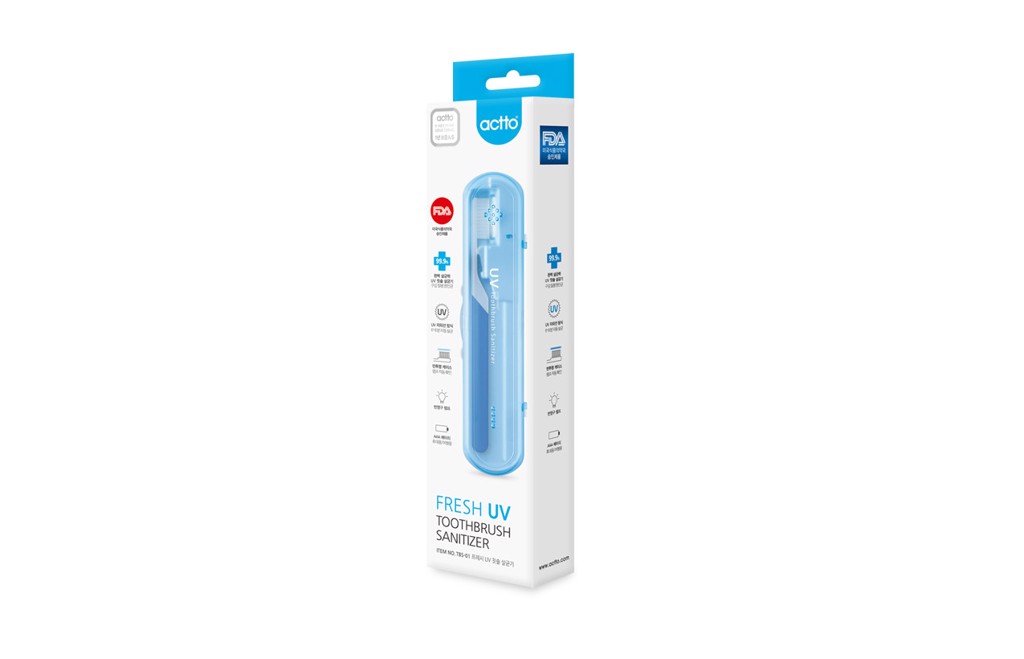 Máy khử trùng bàn chải đánh răng tia UV, khử trùng đến 99,9% vi khuẩn Fresh UV Toothbrush Sanitizer Actto TBS-01