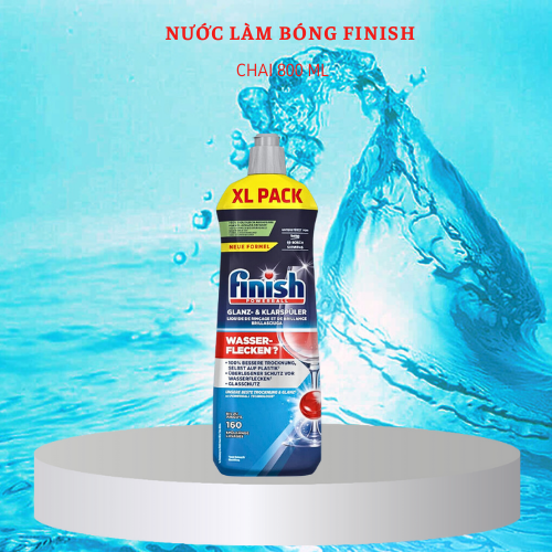 Nước Làm Bóng Và Khô Chén, Đĩa Finish Dishwasher Rinse Aid Shinier &Amp; Drier Dishes 800Ml Qt017394