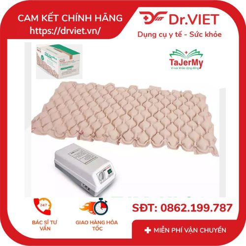 Nệm hơi chống loét cao cấp Tajermy ngăn chặn và trị chứng lở loét do nằm lâu của các bệnh nhân bị liệt, phỏng, gãy xương hoặc sau phẫu thuật.