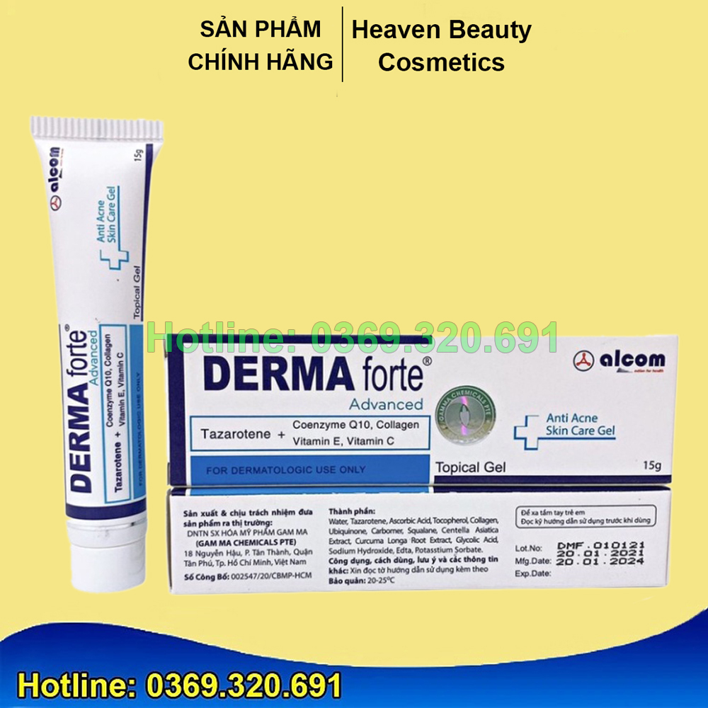 Derma Forte Giảm Thâm Mụn, Dưỡng trắng mịn da - Bản Thường và bản Advanced - Bác Sĩ Mã Phượng