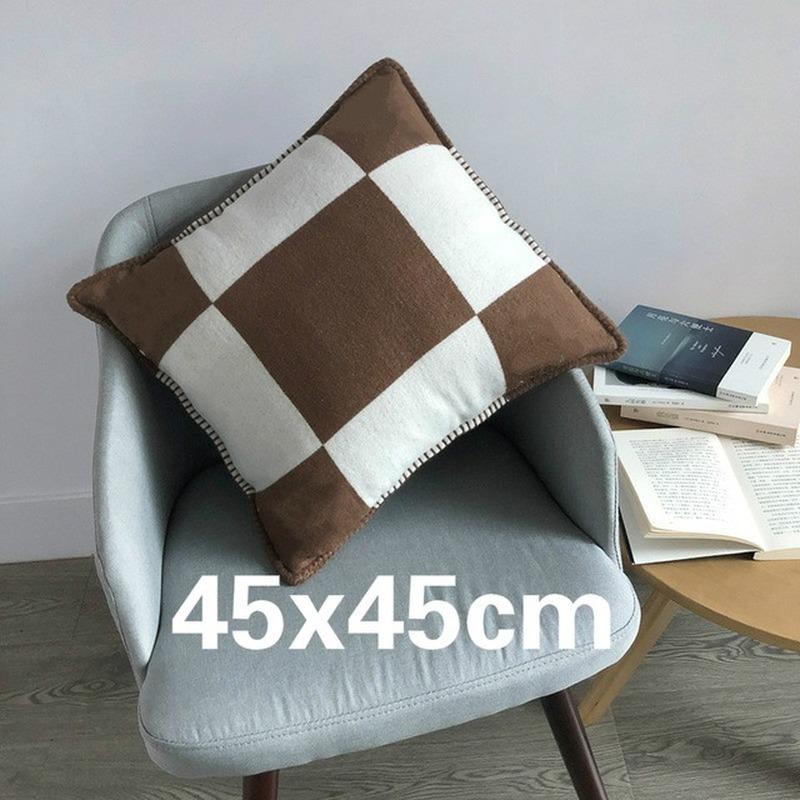 Sang Trọng H Đệm Cashmere Thiết Kế Bên Ngoài Vỏ Gối Mềm Mại Len Ném Vỏ Gối Trang Trí Nhà Gối Cho Phòng Khách