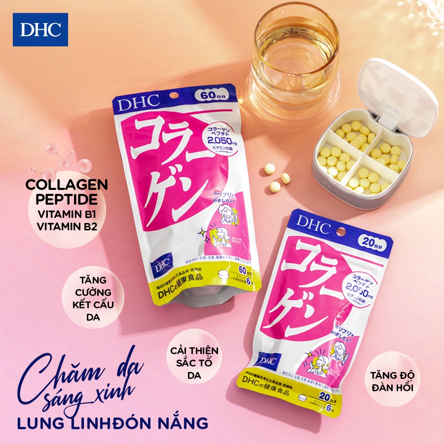 Collagen DHC Nhật tăng độ đàn hồi da, giảm nhăn da, bảo vệ khớp, cơ, xương - OZ Slim Store