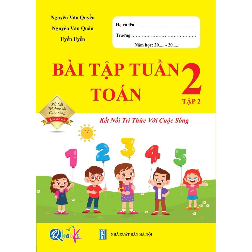 Sách - Combo Bài Tập Tuần và Đề Kiểm Tra lớp 2 kết nối - Toán và Tiếng Việt Học kì 2 (4 cuốn)