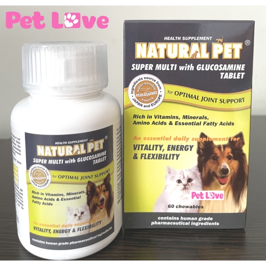 Natural Pet bổ sung dinh dưỡng và Glucosamine hỗ trợ xương khớp cho chó mèo