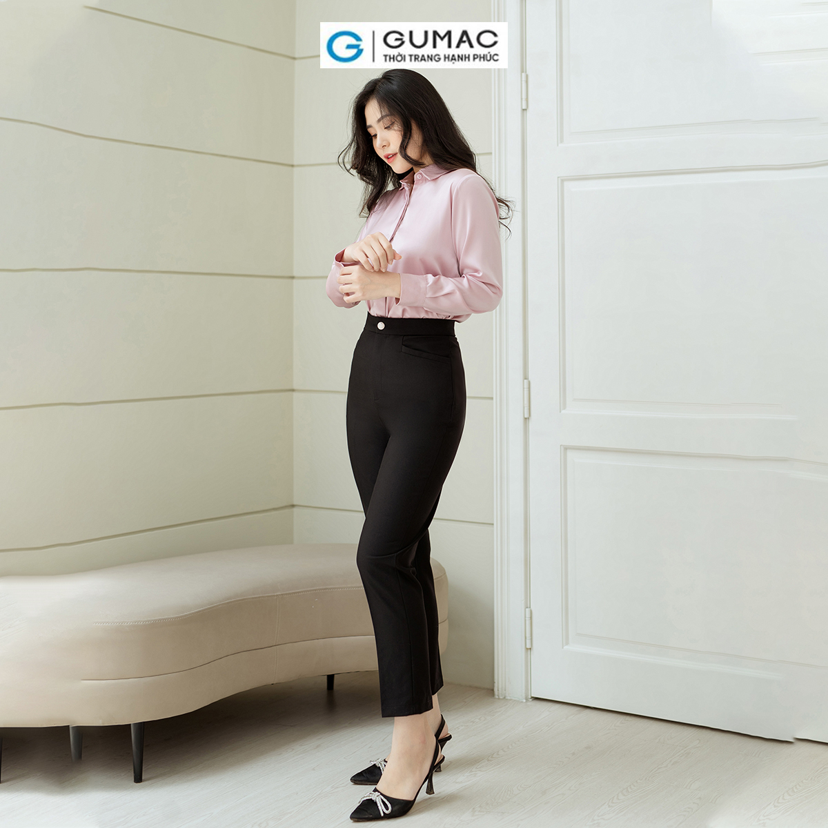 Quần ống đứng túi kiểu GUMAC QD08044