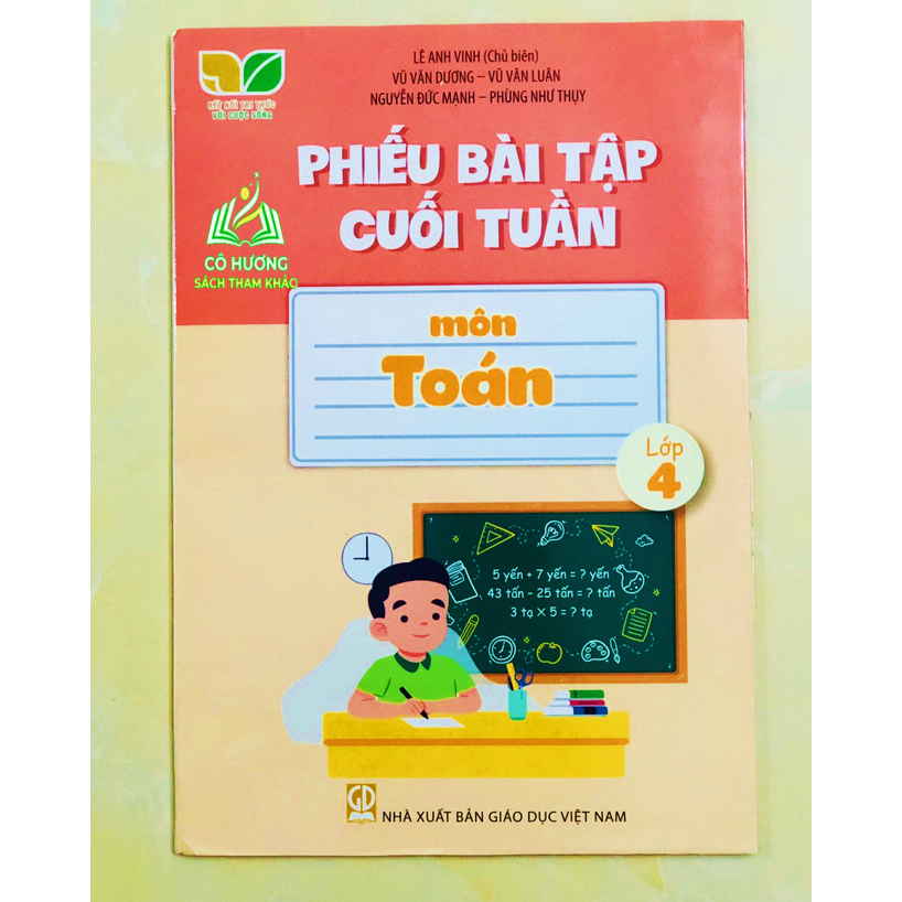 Sách - Combo Phiếu Bài Tập Cuối Tuần Toán - Tiếng Việt Lớp 4 (2 Quyển)