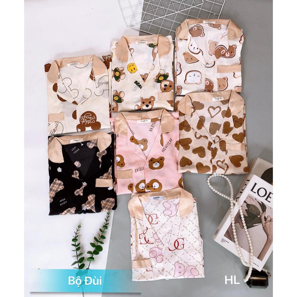 Bộ Đồ Ngủ Pijama Mặc Nhà Chất Lụa Mango Cao Cấp Tay Cộc Quần Đùi,Đồ Bộ Nữ Mặc Nhà Giá Rẻ