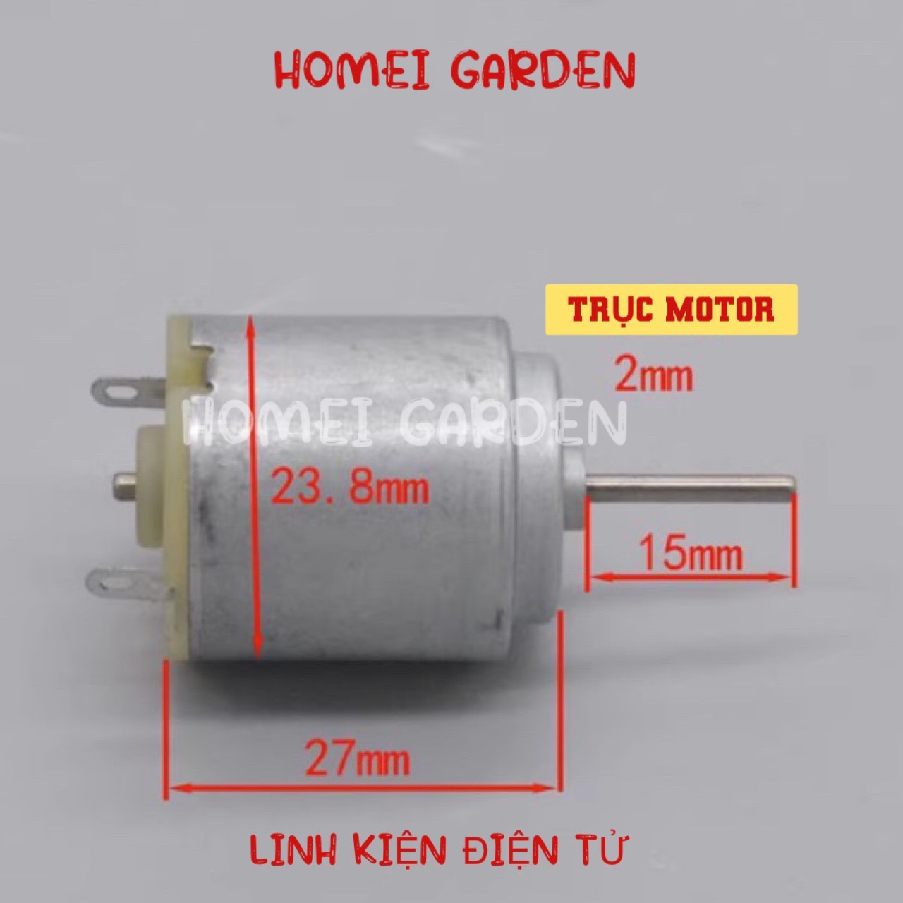 Mô tơ motor mini 260 3V - 6V tốc độ chậm 2700 - 5560RPM sử dụng làm đồ chơi DIY steam stem - HM0166