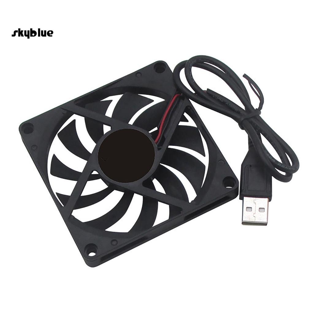 Quạt Tản Nhiệt Usb 5v 8cm Bằng Abs Dễ Lắp Đặt Cho Pc