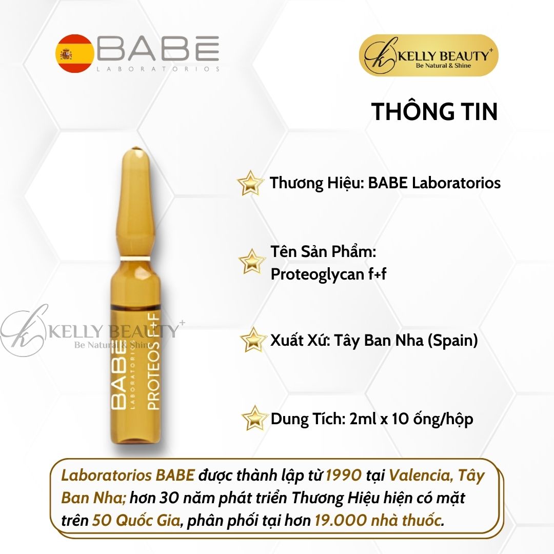 Huyết Thanh Trẻ Hoá Da BABE Proteoglycan F+F - Cải Thiện Độ Đàn Hồi, Săn Chắc Da; Se Khít Lỗ Chân Lông | Kelly Beauty