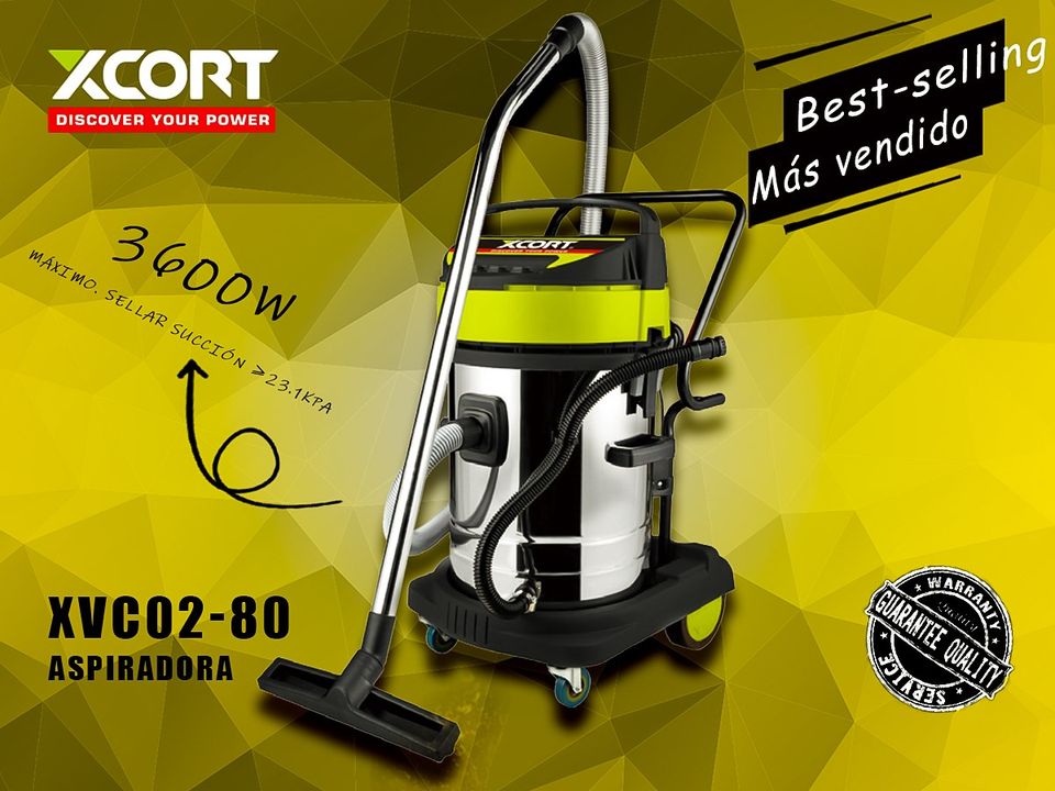 Máy hút bụi công nghiệp khô và ướt 80L 3600W XCORT Chính Hãng