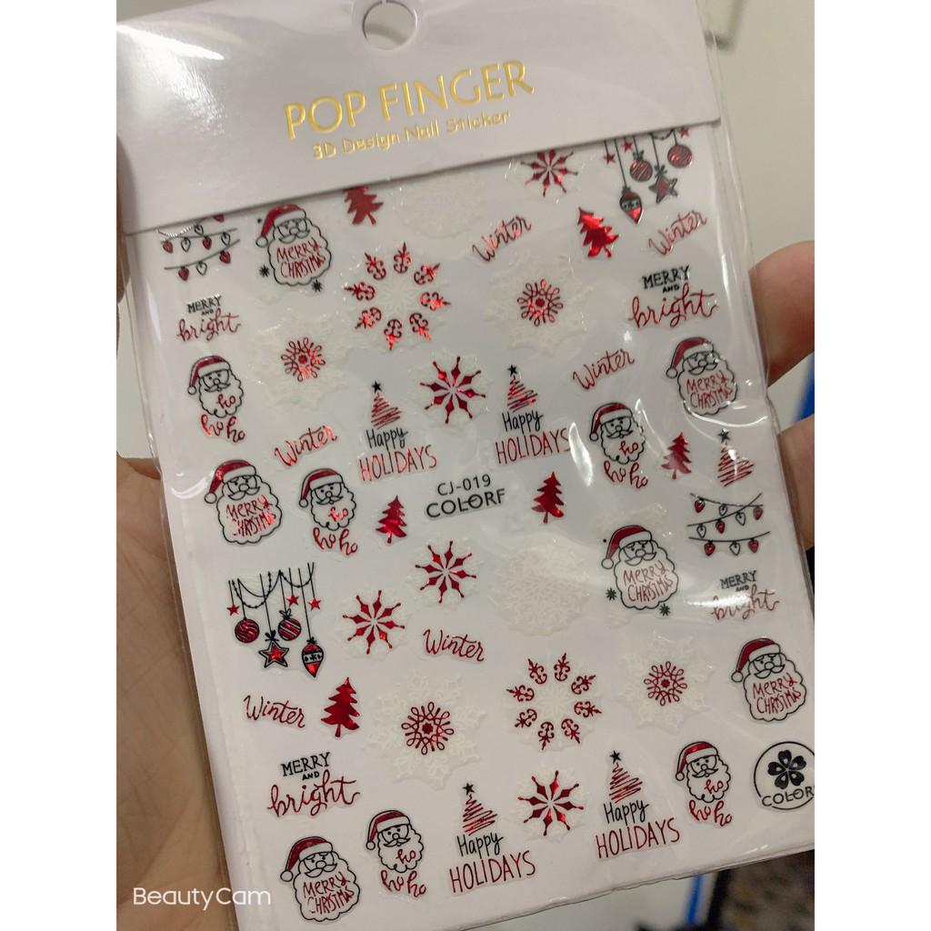 sticker noen trang trí móng tay