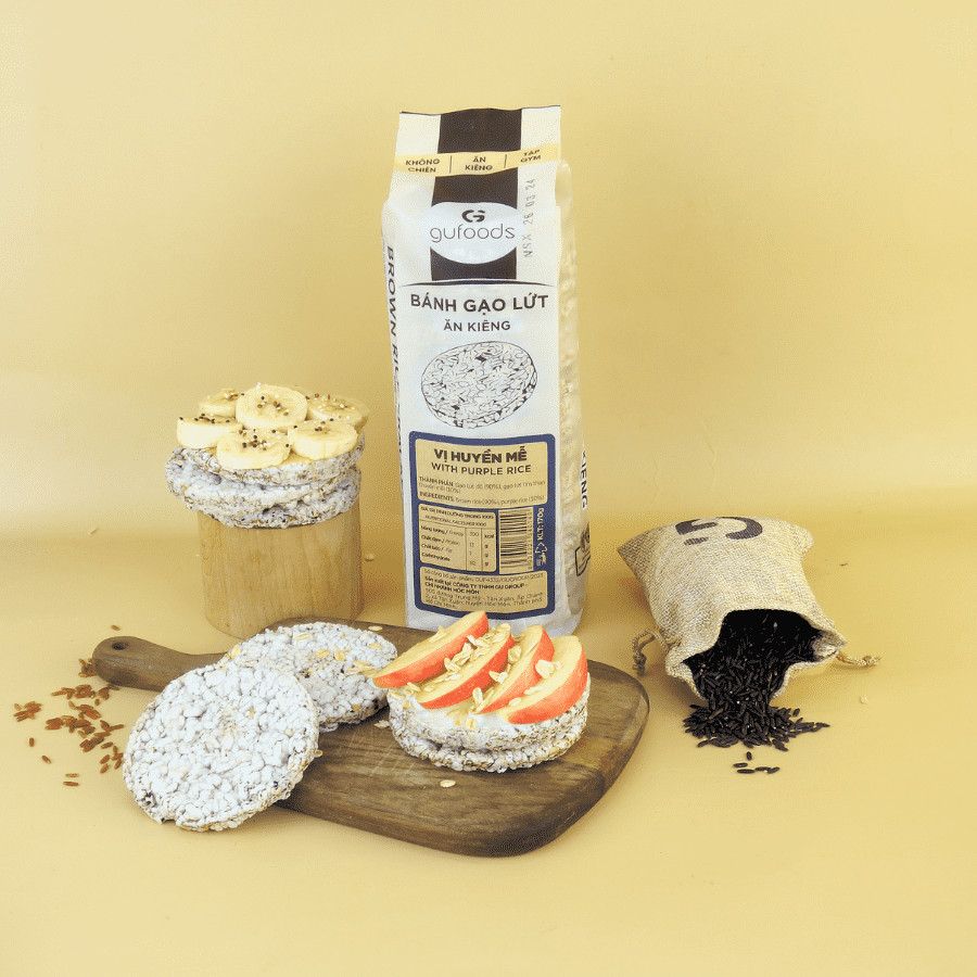 [Vị Huyễn Mễ] Combo 3 Gói Bánh Gạo Lứt Ăn Kiêng Gufoods 170g - Thực Phẩm Dinh Dưỡng Dành Cho Người Tiểu Đường, Ăn Chay, Ăn Kiêng, Ăn Vặt Healthy, Eatclean,  Tập Gym, Giảm cân