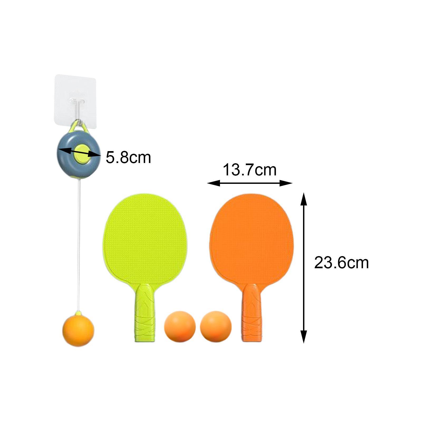 Tennis Trainer Self Training Set Practice Telescopic Host Pingpong Balls Paddles Set for Parent Kids Interaction Boys Girls Beginners