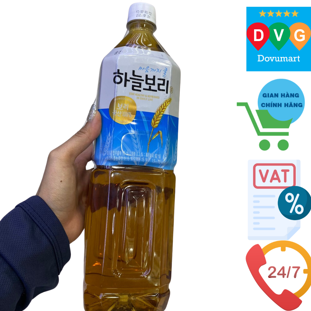 Nước Trà Lúa Mạch Woongjin Hàn Quốc Chai 1.5L / 웅진) 하늘보리 1.5L