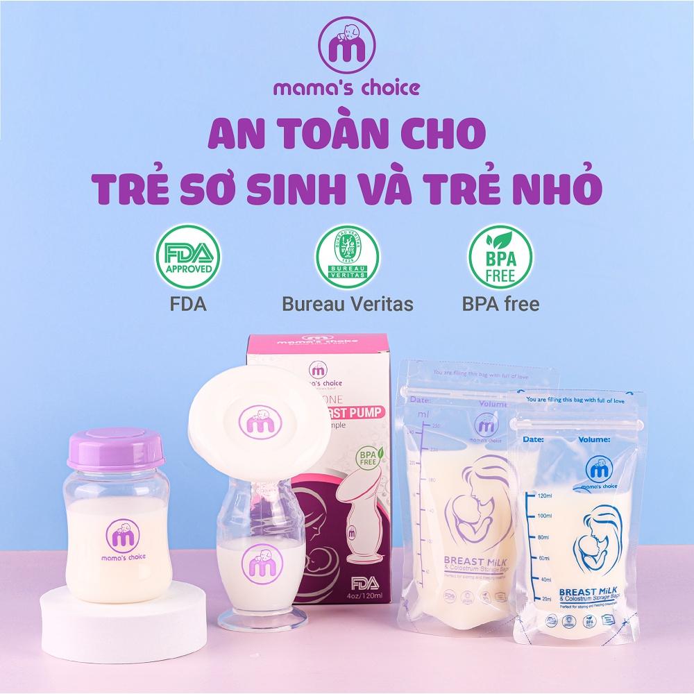 Combo Bình Trữ Sữa và Túi Trữ Sữa Mama’s Choice, Bảo Quản và Trữ Sữa Mẹ, Kiểm Định An Toàn Quốc Tế Bureau Veritas