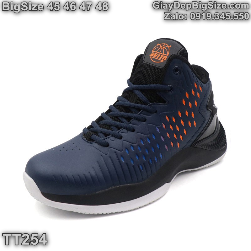 Giày chơi bóng rổ, giày thể thao cỡ lớn 45 46 47 48 cho nam cao to chân ú bè. Big size basketball sneakers for wide feet