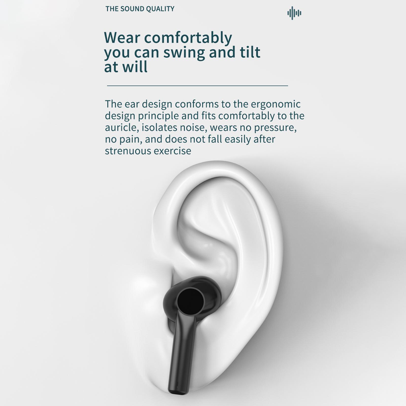 Wireless Earbuds Stereo Sound Headphones in Ear LED Digital Display Compatible with IOS/Android for Sport Running Workout Gaming
