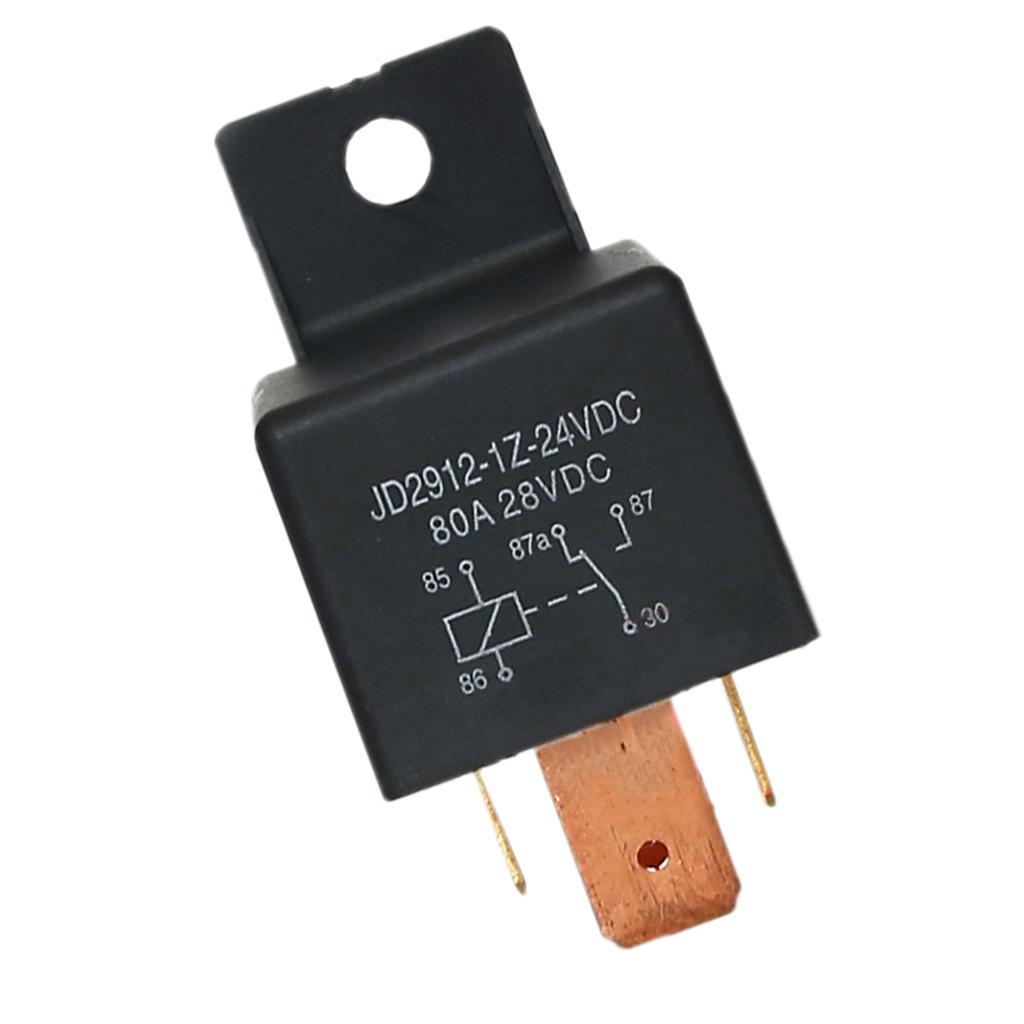 JD2912-1Z-24VDC 28V/80A 5Pin Changeover Switch SPDT Relay for Car Motorcycle