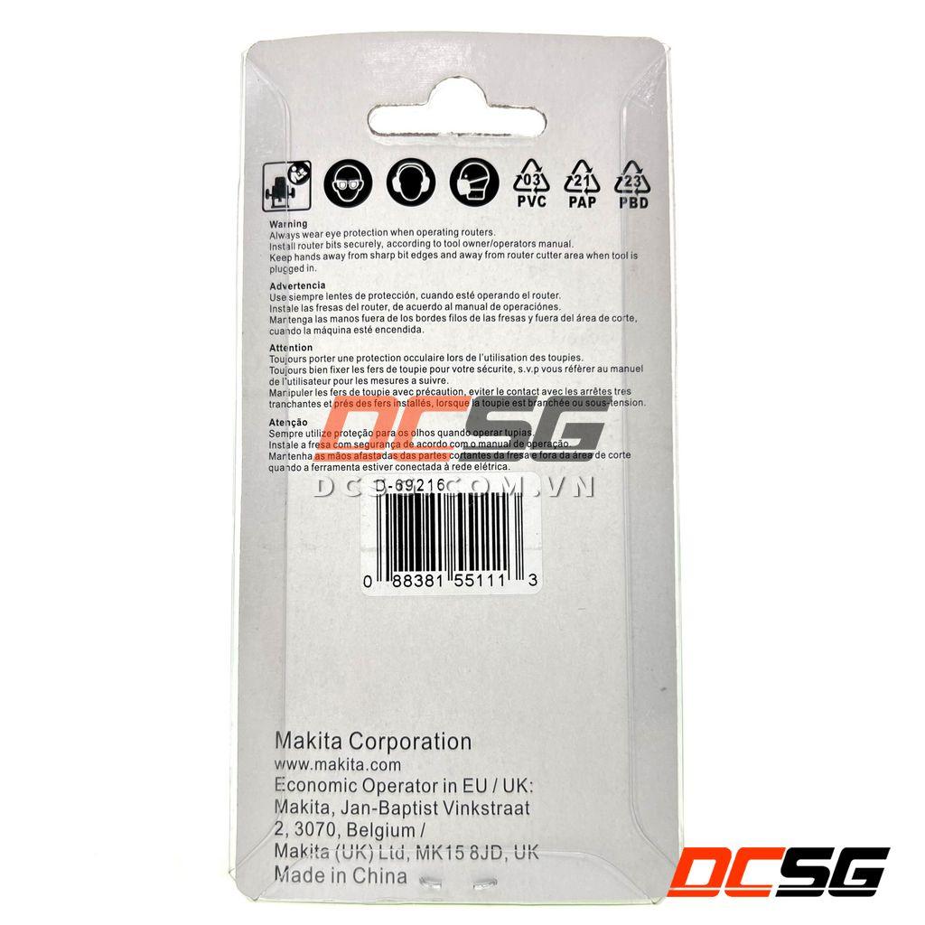 Mũi phay gỗ mẫu thẳng ổ bi 1/2"-19mm Makita D-69216 | DCSG