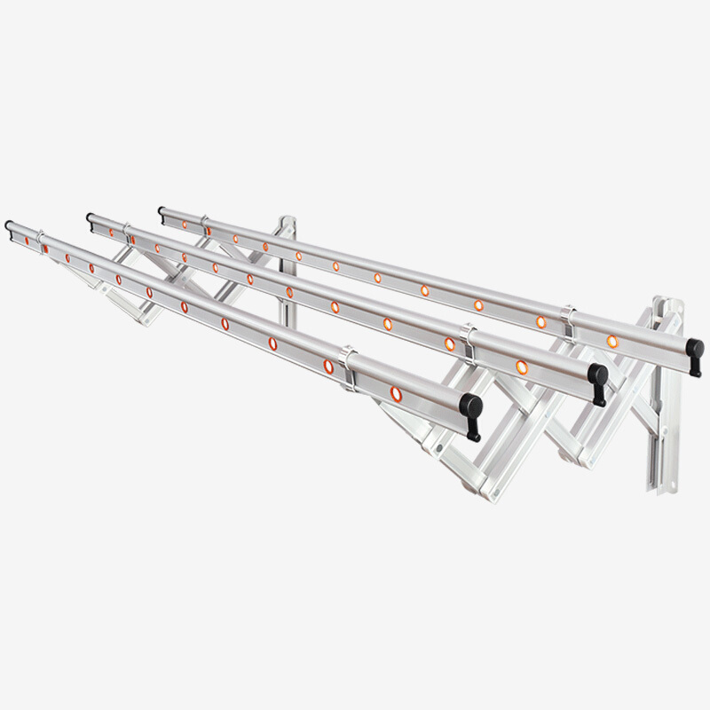 Giàn phơi gắn tường Nhôm cao cấp 2m -GPGT-bạc
