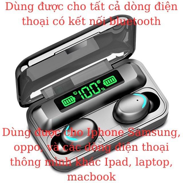 Tai nghe Bluethooth không dây F9 Pro bản nâng cấp cảm ứng mẫu mới âm thanh vòm 5D cực đã