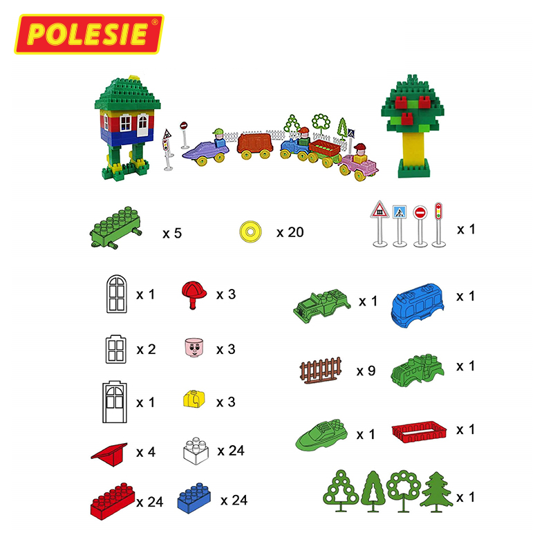 Bộ đồ chơi lắp ghép xây dựng kèm hộp đựng số 136 – Polesie Toys