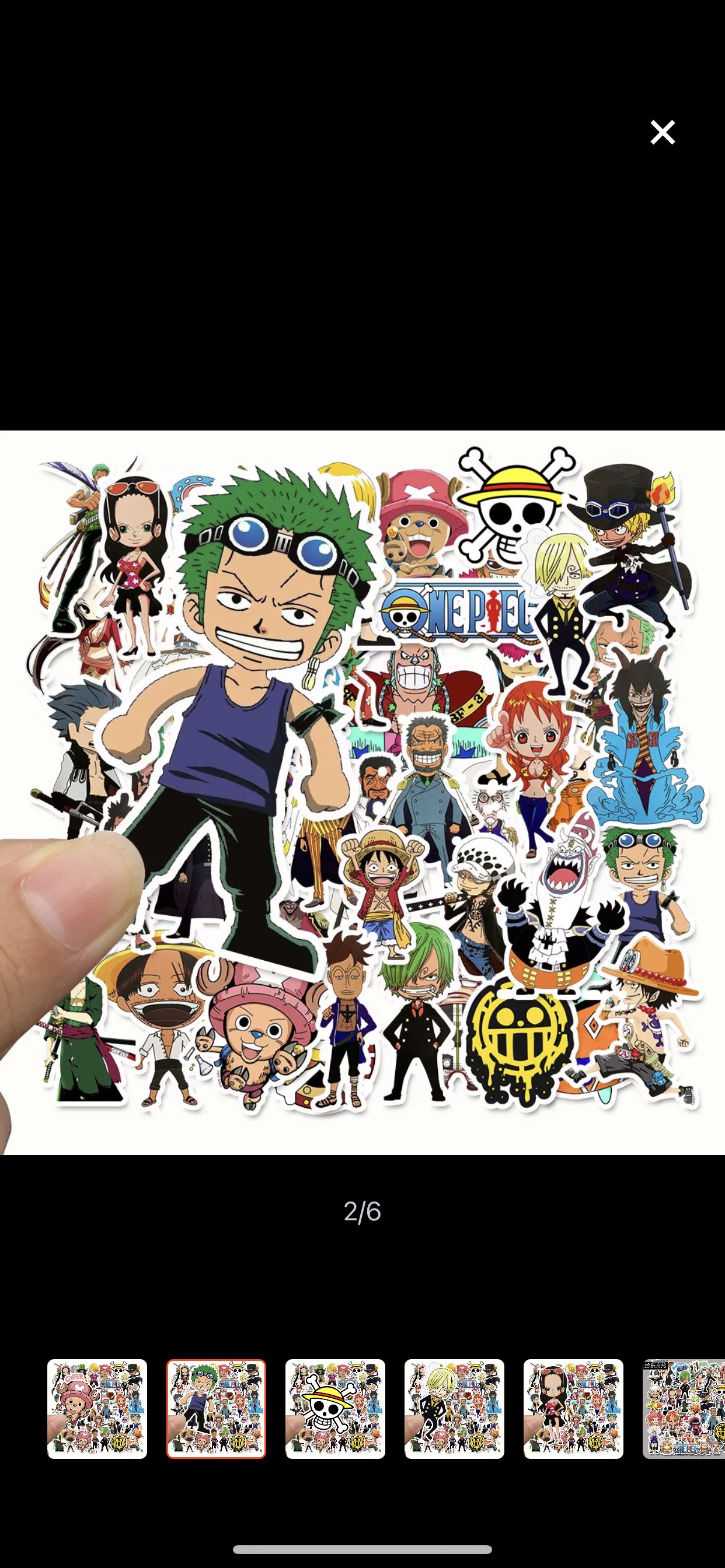 Bộ 50 miếng dán (Sticker) chống thấm nước hình One Piece trang trí sổ tay,laptop,mũ bảo hiểm