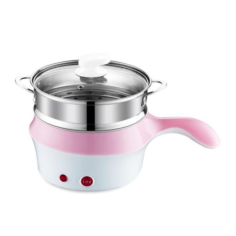 Nồi lẩu mini, nồi điện mini, siêu tốc kèm vỉ hấp