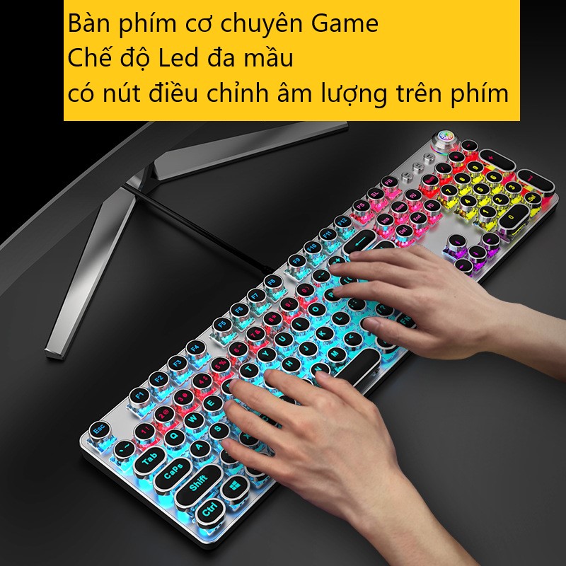 Bàn Phím Cơ Chuyên Game Thủ Đèn LED Nháy 22 kiểu, Blueswitch - Hàng nhập khẩu