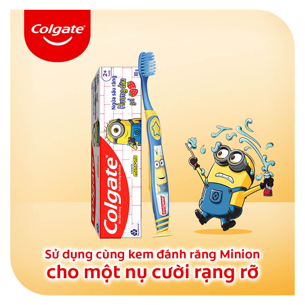 Bộ đôi bàn chải trẻ em Colgate Minion 5-9 tuổi