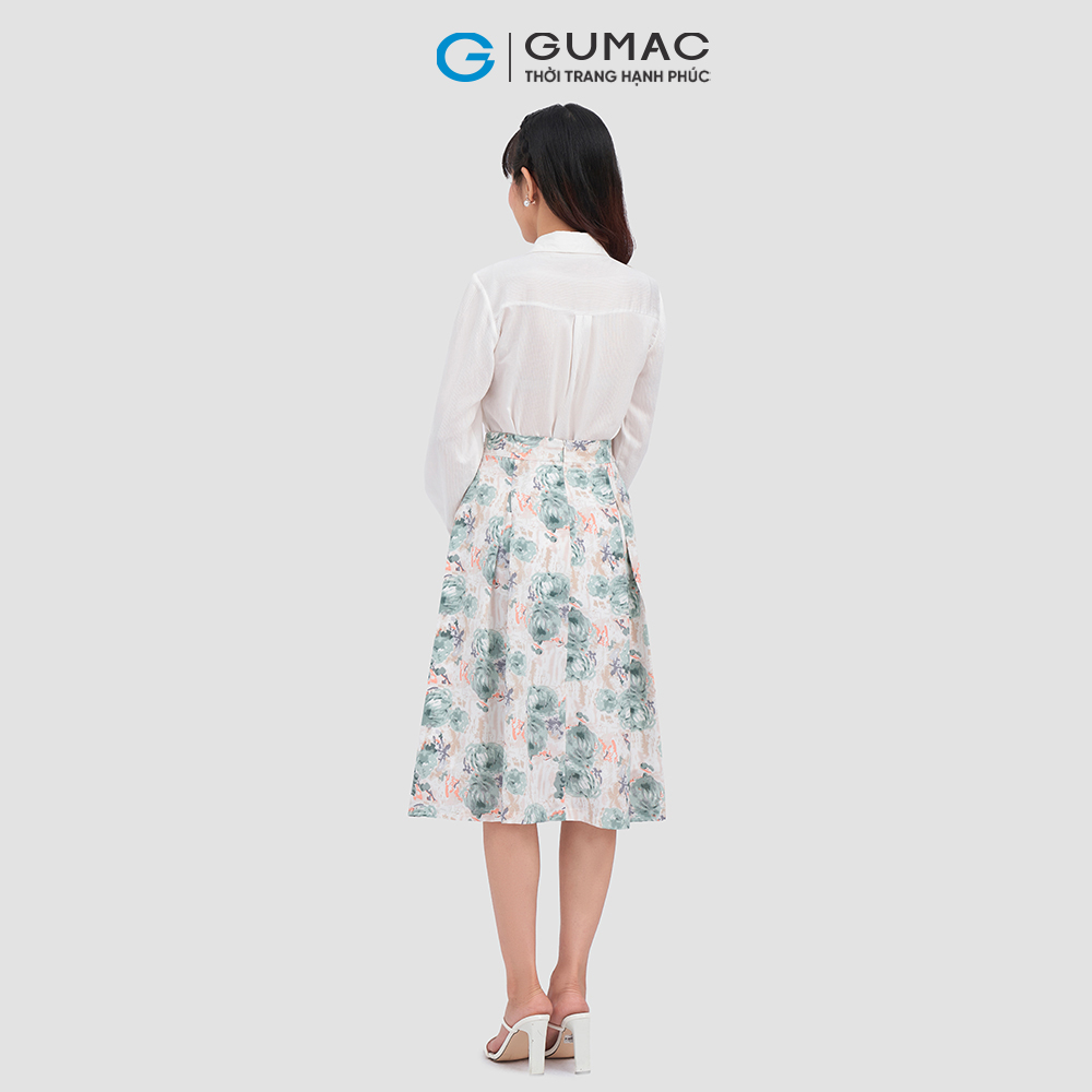 Chân váy họa tiết thời trang GUMAC VC11080