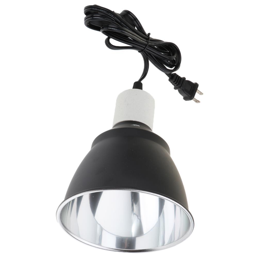 3x Reptile Ceramic Heat Light UV Lamp Holder Fixture Reflector Dome E27