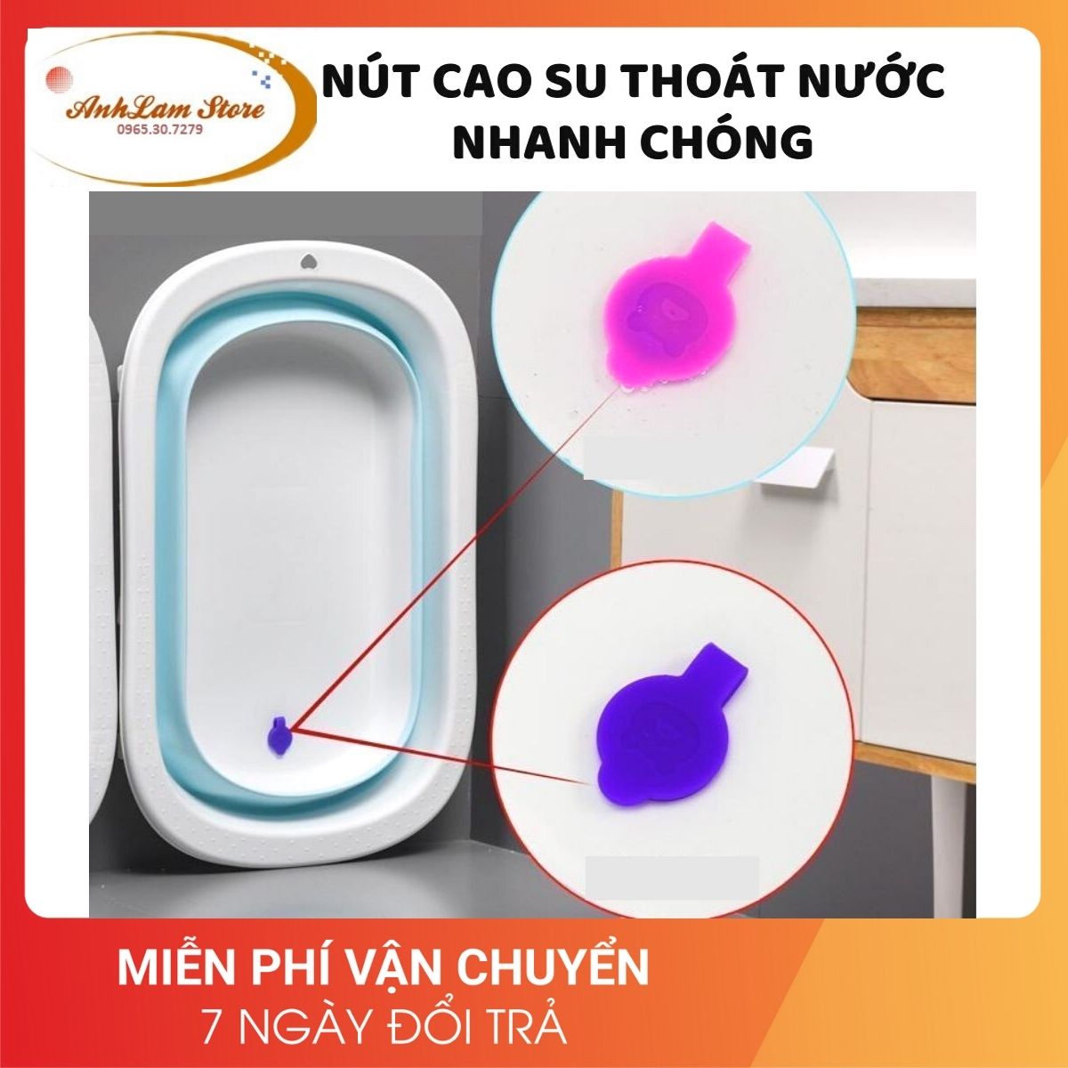 Chậu tắm gấp gọn cho bé cao cấp