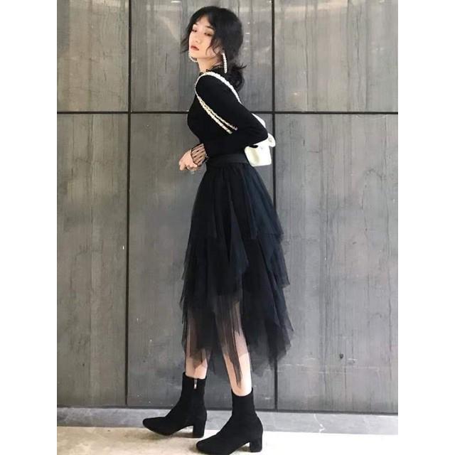 Chân váy voan TUA NHỌN - ĐẸP!