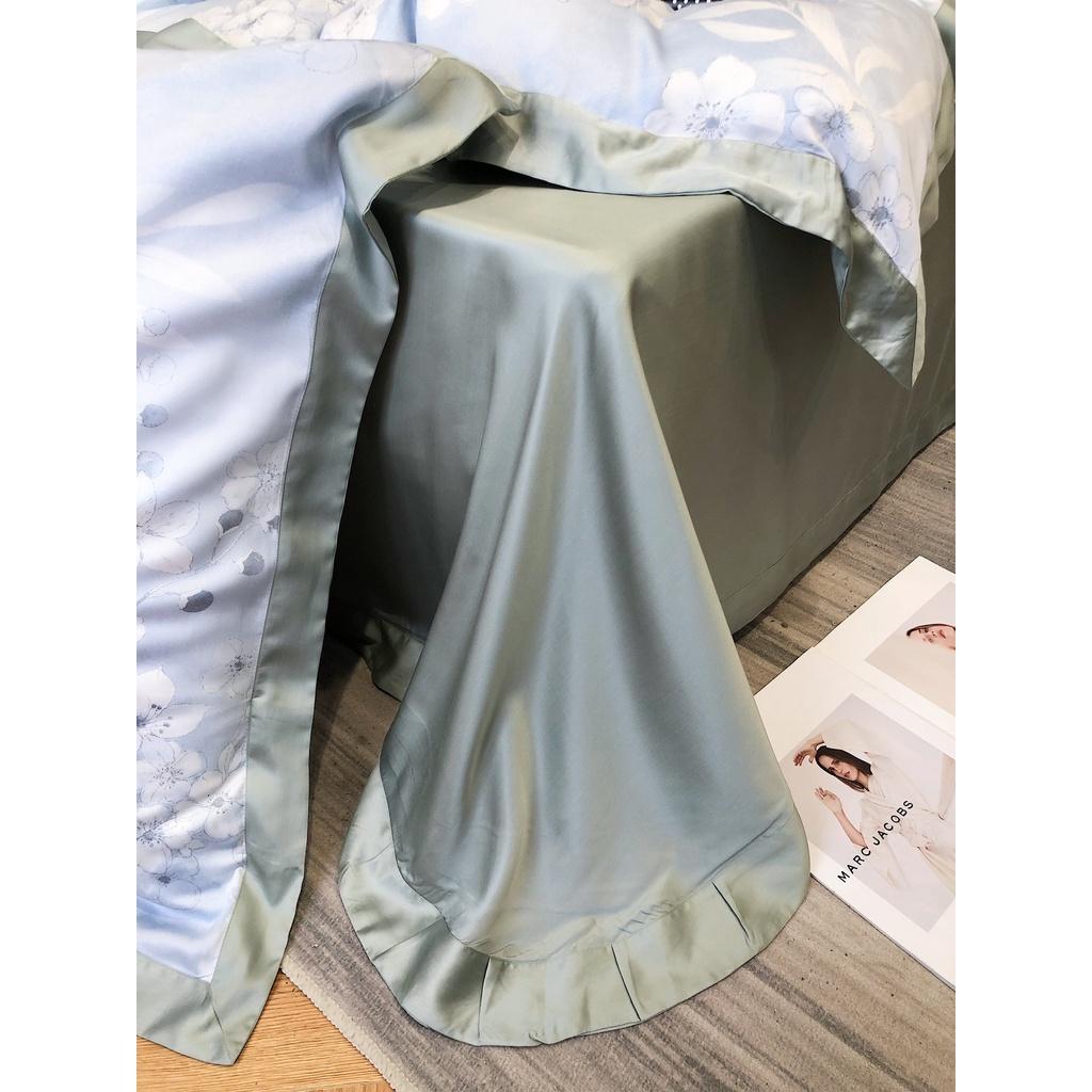 Bộ chăn ga gối mùa hè100% lụa tencel ,cao cấp, MỀM MỊN, MÁT DA cực hot - sang trọng DESIGN SM609