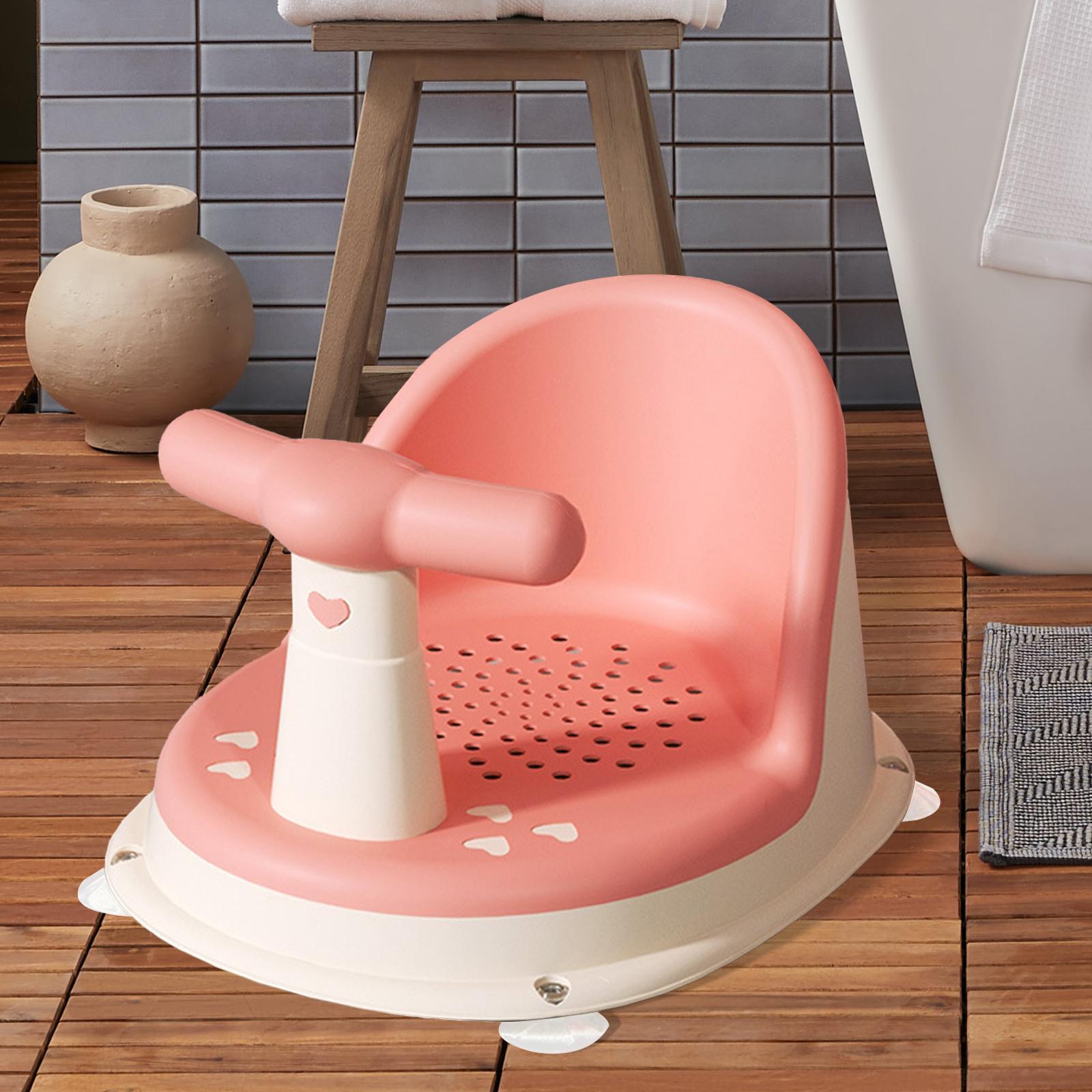Portable bathtub Seat Infant Bath Chair non Slip Pink