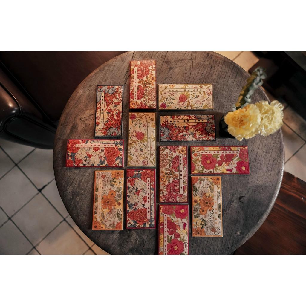 COMBO LÌ XÌ Á ĐÔNG VINTAGE ĐỘC LẠ NEWW 2023 GIẤY KRAFT NHẬT CAO CẤP CÁN MƠ XỊN, SẮC NÉT